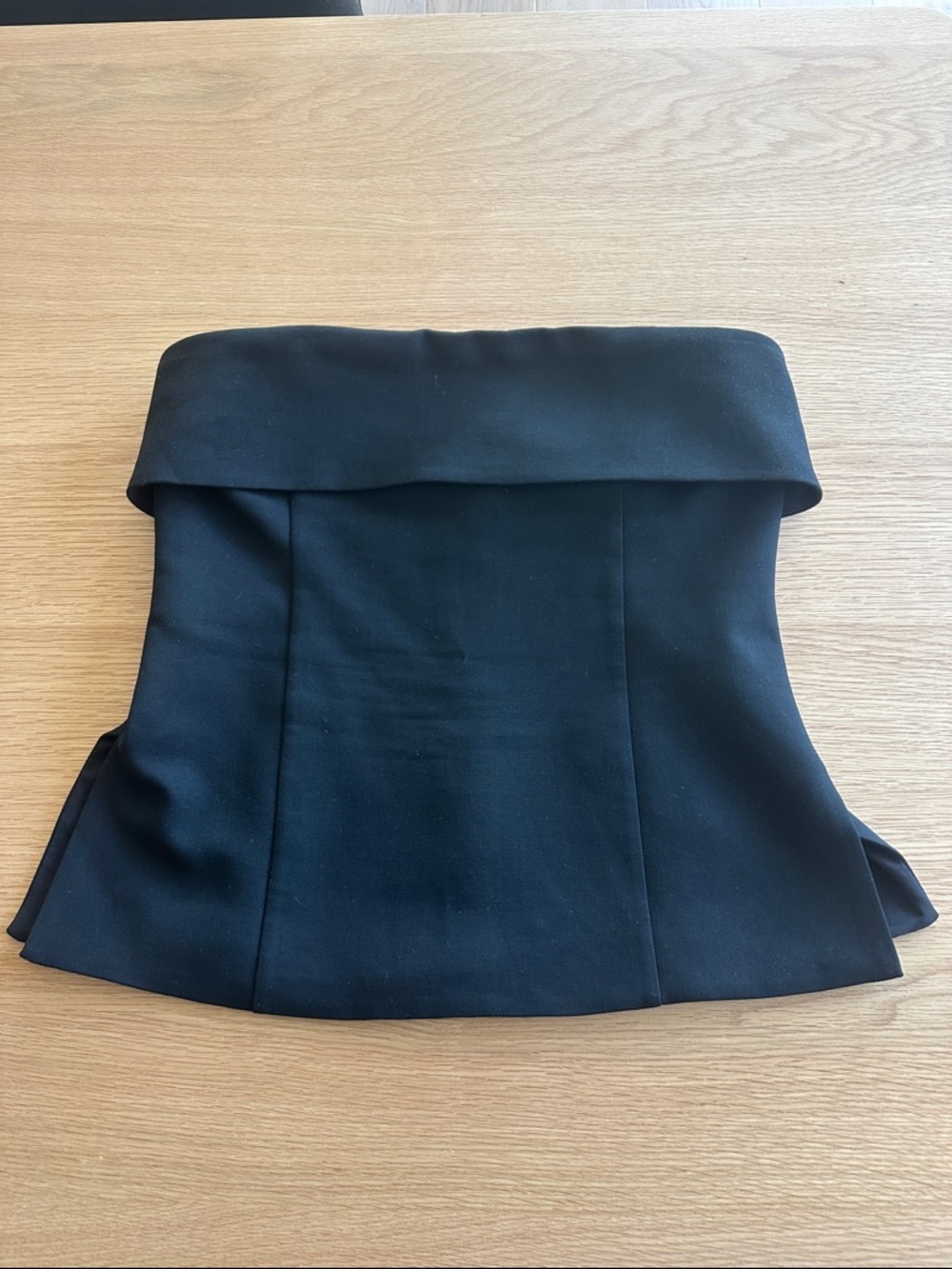 Aritzia Babaton Element Black Strapless Fold-Over Tube Top
